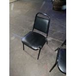LOT OF: (8) METAL CHAIRS W/ PADDED SEATS AND BACKRESTS
