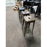 LOT OF (4) METAL BACKLESS HI-TOP STOOLS