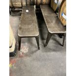 LOT OF: (2) 58" LONG METAL BENCHES
