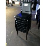 LOT OF: (8) METAL CHAIRS W/ PADDED SEATS AND BACKRESTS