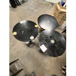 LOT OF: (3) 23.5" ROUND PEDASTEL TABLE TOP 41" TALL