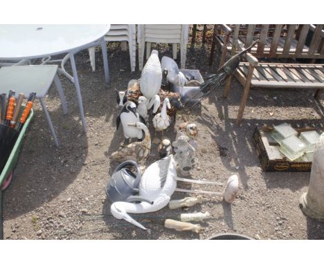 A collection of various garden ornaments 