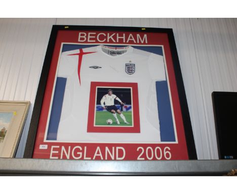 A signed David Beckham England shirt