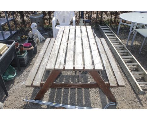 A picnic bench