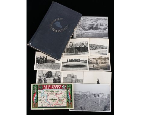 Collection of photographs of  World War II German army officers visiting the World War I battlefield of Verdun and fortificat