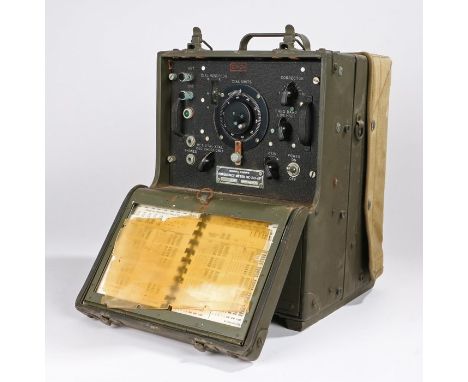British Army Signal Corps frequency meter BC-221-AF, with calibration book MC-177-AF