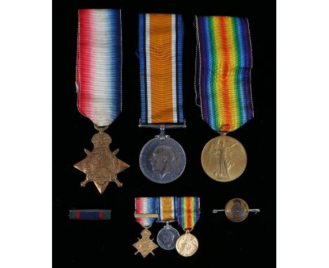 World War One casualty trio consisting of 1914 Star (1372  PTE. D.F. HUMPHREYS. 1/28 LONDON.) together with British War Medal