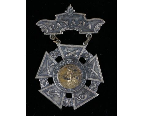 World War I Canadian Valcartier Army Training Camp 1914 commemorative medal