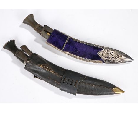 Two 20th Century Kukri's, the first with a presentation plaque to the back WO2 (SQMS) S R PIPE CPO HONG KONG JAN 83 - DEC 84,
