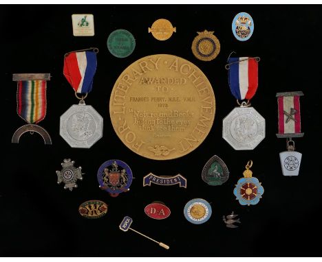 A Quantity of enamel lapel badges, including two silver, includes Womens Auxiliary League, League of Judges, St Helena Police