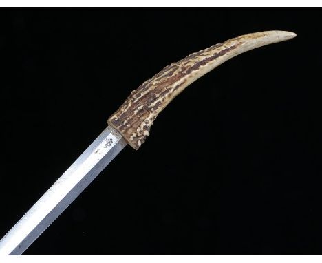 German Third Reich Hunting Association dagger, maker Clemen &amp; Jung, Solingen stamped to one side of the blade, with the m