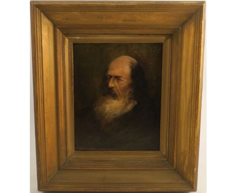 A 19th century oil on canvas, portrait of a bearded man, 11ins x 8ins