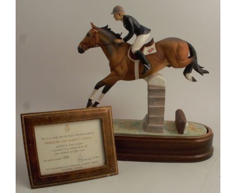 A Royal Worcester limited edition model, Stroller and Marion Coakes, with plinth and certificate