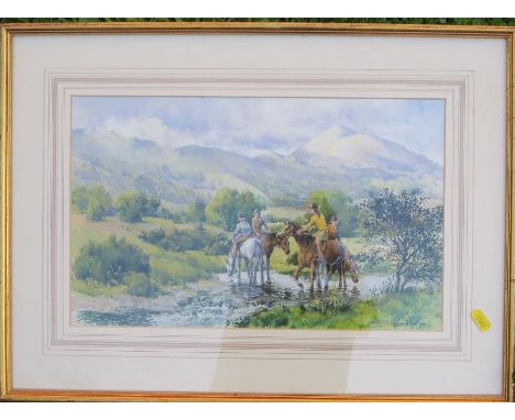Maurice Kent, two watercolours, Shadows of the Evening Malvern Hills, 10ins x 16ins and The Water Place Malvern Hills, 10ins 