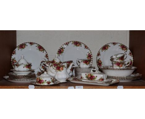 A Royal Albert Old Country Roses pattern dinner/tea service
