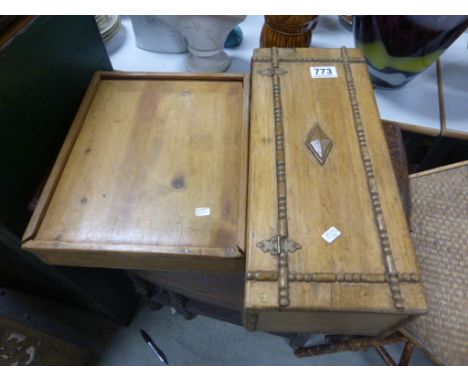 Vintage Pine Trinket Box and a Pine Candle Box