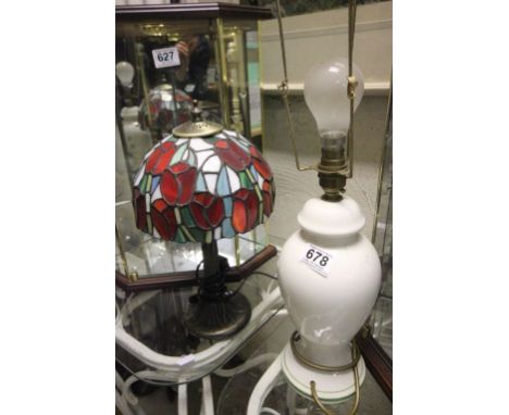 Tiffany Style Table Lamp and another Lamp