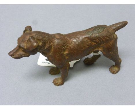 Bronze figure of a gun dog 