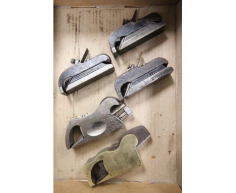 Five Small Vintage Woodworking Planes including Stanley 92