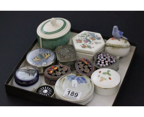 A collection of trinket boxes 
