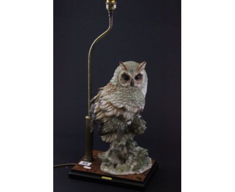 A Capodimonte owl lamp base