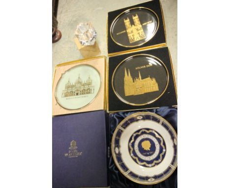 Boxed Royal Worcester Queen Elizabeth II Commemorative Bowl, Three Boxed Orrefors Plates 1972 & 2 x 1973 plus Kosta Boda Bowl