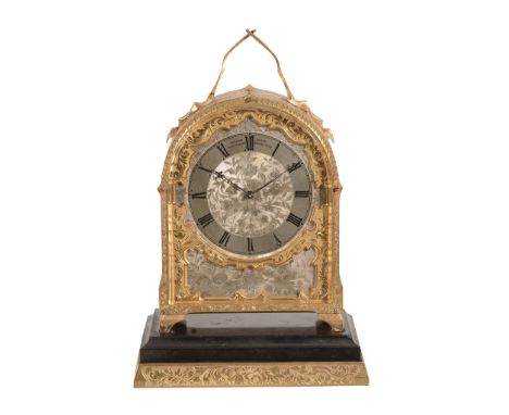 &nbsp;
A fine Victorian engraved gilt brass hump-back carriage clock with push-button repeat and original black marble inset 