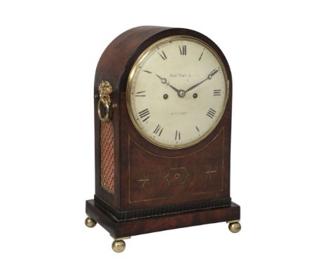 A Regency brass inlaid mahogany bracket clock Joseph Phillips, London  A Regency brass inlaid mahogany bracket clock Joseph P