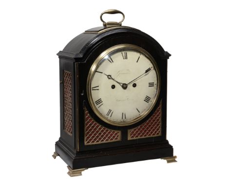 A Regency brass mounted ebonised bracket clock Gammon, Birmingham  A Regency brass mounted ebonised bracket clock Gammon, Bir