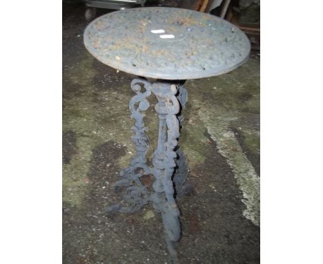 A CAST IRON GARDEN PLANTER TABLE