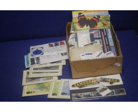 A QUANTITY OF FIRST DAY COVERS CIGARETTE CARDS ETC