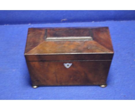 AN ANTIQUE SARCOPHAGUS TEA CADDY