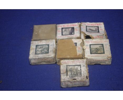 A QUANTITY OF MAGIC LANTERN SLIDES TO INCLUDE WORLD WAR