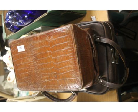 TWO VINTAGE LEATHER BAGS