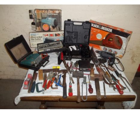 A SELECTION OF TOOLS TO INCLUDE BOXED POWER TOOLS