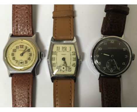 TThree vintage watches a Test, Ancre Primo and Novoris. (3)