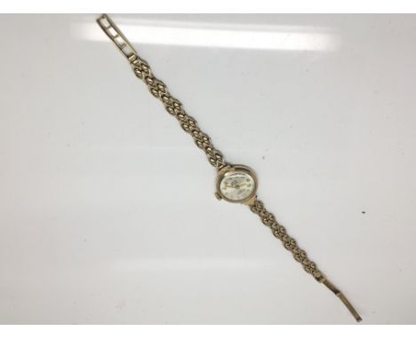A ladies 9ct gold Rotary wrist watch with link strap.
