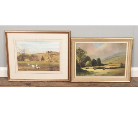 Neville R Gray (20th Century), titled 'Summertime Hackness'. Signed and dated (1975) to bottom right, together with an Alan I