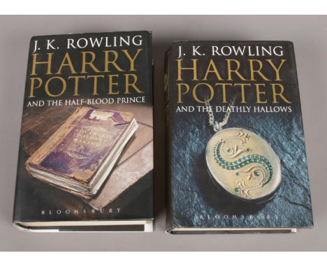 Two Harry Potter first edition books by J.K. Rowling. Harry Potter &amp; the half blood prince &amp; Harry Potter and the dea