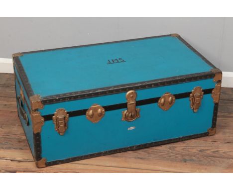 A early to mid 20th century Overpond travel trunk.  