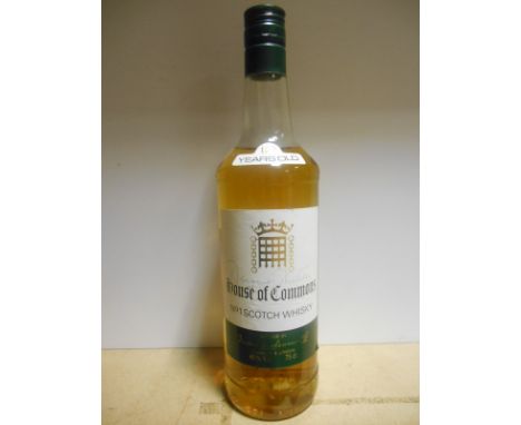House of Commons No.1 Scotch Whisky, 12 yr old, signed by Margaret Thatcher, 75cl bottle 