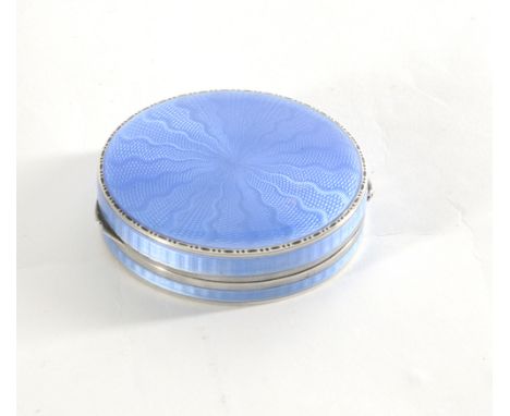 A Silver and Enamelled Compact
