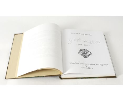 Garcia Lorca "Gipsy Ballads by Eric Hebborn. No 41/60.  Printed on antique laid paper with cotton fibre and hand-bound in lea