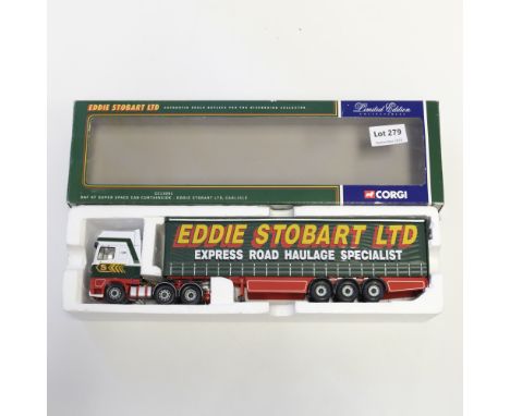 Manufacturer  - Corgi | Description - DAF XF Super Space CAB Curtainside - Eddie Stobart | Stock Code - CC13201 | Model Condi