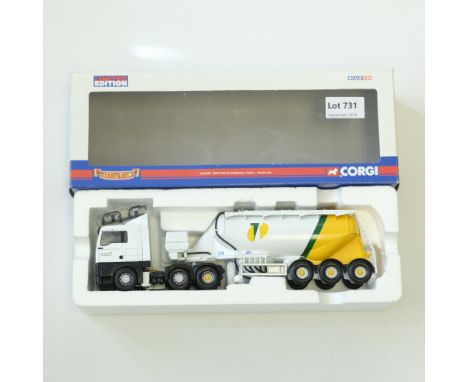 Manufacturer  - Corgi | Description - MAN TGA XL Feldbinder Tanker - Tarmac PLC | Stock Code - CC13407 | Model Condition - 4/