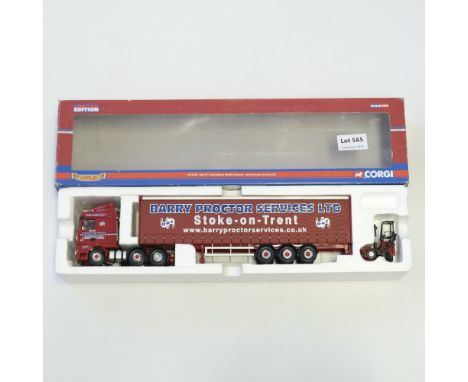 Manufacturer  - Corgi | Description - DAF XF Curtainside - Barry Proctor Services | Stock Code - CC13230 | Model Condition - 