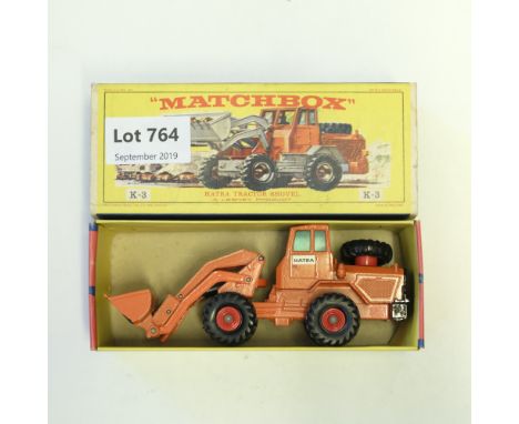 Manufacturer  - Matchbox | Description - Hatra Tractor Shovel | Stock Code - K-3 | Model Condition - 3/5 | Box Condition - 2/