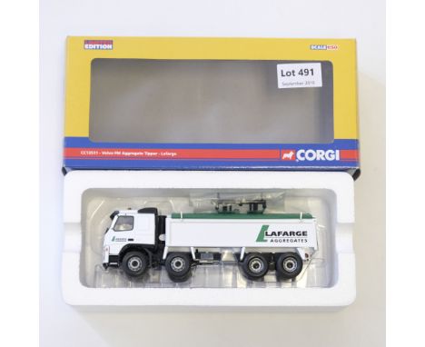 Manufacturer  - Corgi | Description - Volvo FM Aggregate Tipper - Lafarge | Stock Code - CC13511 | Model Condition - 5/5 | Bo