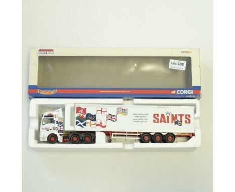 Manufacturer  - Corgi | Description - MAN TGA XXL Box Trailer - Saints Transport | Stock Code - CC13406 | Model Condition - 5