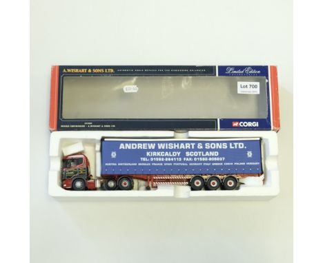 Manufacturer  - Corgi | Description - Scania Curtainside - A.Wishart &amp; Sons LTD | Stock Code - CC12201 | Model Condition 